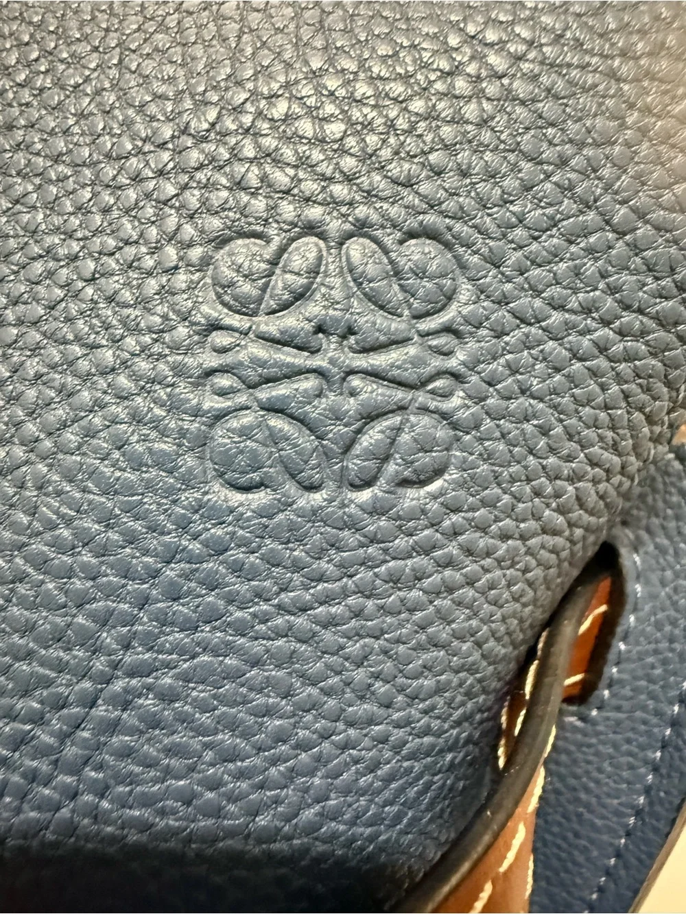 Loewe Small Gate Bag Leather Crossbody Bag with Tan Strap Excellent!